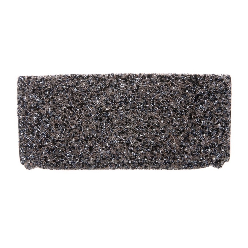 Jil Sander Suede Beaded Clutch